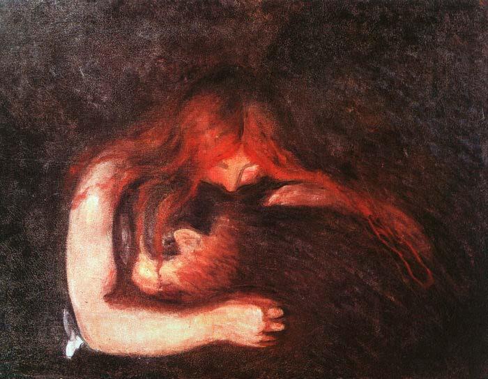 Edvard Munch Vampire. oil painting picture